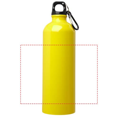 Gourde Oregon de 750 ml en acier inoxydable à simple paroi certifié RCS avec mousqueton: Tout autour · Sérigraphie circulaire