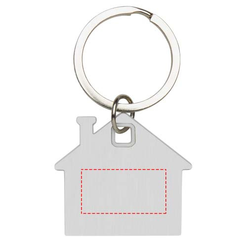 Porte-clés Nook en forme de maison: Face arrière · Tampographie