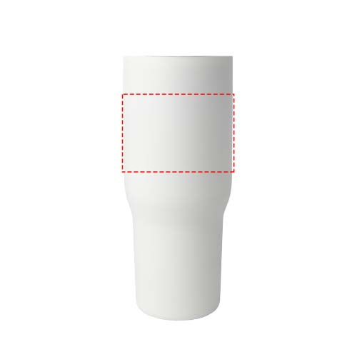 Gobelet Bronx de 900 ml en acier inoxydable recyclé certifié RCS, isolation sous vide avec cuivre et couvercle à double fonction: Tout autour · Gravure laser à 360°
