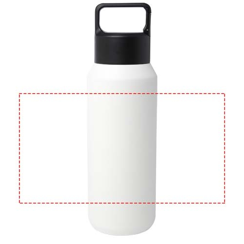 Bouteille isotherme sous vide avec couche de cuivre Astra 600 ml, en acier inoxydable recyclé certifié RCS: Tout autour · Gravure laser à 360°