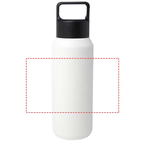 Bouteille isotherme sous vide avec couche de cuivre Astra 600 ml, en acier inoxydable recyclé certifié RCS: Tout autour · Sérigraphie circulaire