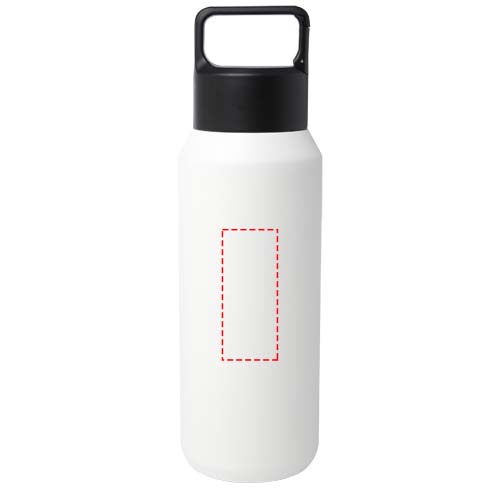 Bouteille isotherme sous vide avec couche de cuivre Astra 600 ml, en acier inoxydable recyclé certifié RCS: Face avant · Tampographie