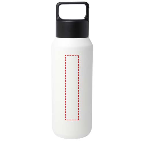Bouteille isotherme sous vide avec couche de cuivre Astra 600 ml, en acier inoxydable recyclé certifié RCS: Face avant · Gravure laser