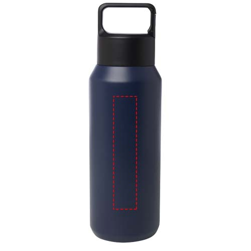 Bouteille isotherme sous vide avec couche de cuivre Astra 600 ml, en acier inoxydable recyclé certifié RCS: Face avant · Gravure laser