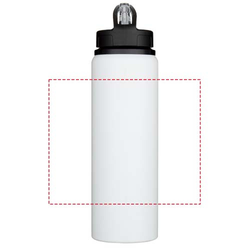 Gourde Fitz 800 ml à simple paroi en acier inoxydable recyclé RCS: Tout autour (1 couleur) · Sérigraphie circulaire