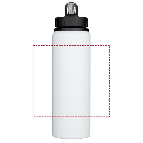 Gourde Fitz 800 ml à simple paroi en acier inoxydable recyclé RCS: Tout autour · Sérigraphie circulaire