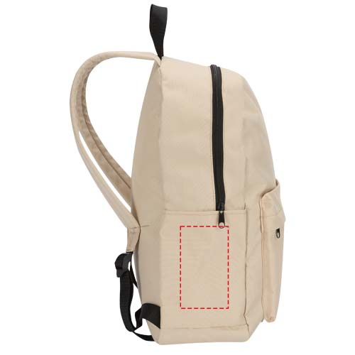 Sac à dos urbain Byron pour ordinateur portable de 14 pouces, en matières recyclées GRS, 16 L: Droite · Transfert DTF