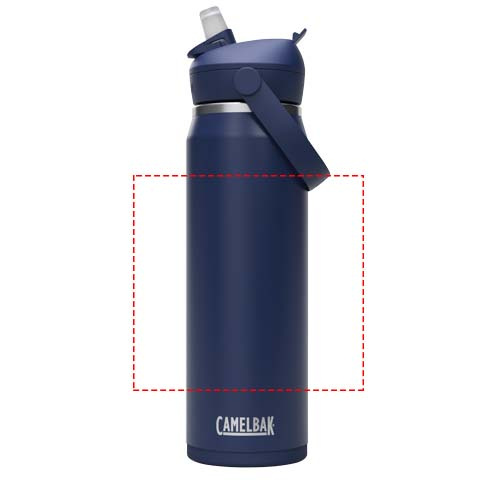 Bouteille isotherme sous vide Camelbak® Thrive Flip VSS 740 ml en acier inoxydable avec paille rabattable: Tout autour · Sérigraphie circulaire