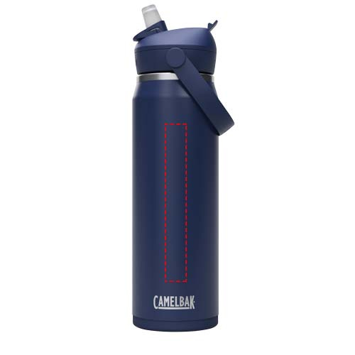 Bouteille isotherme sous vide Camelbak® Thrive Flip VSS 740 ml en acier inoxydable avec paille rabattable: Face avant · Gravure laser