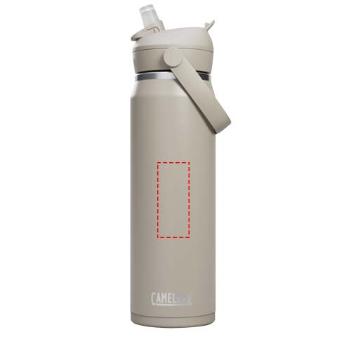 Bouteille isotherme sous vide Camelbak® Thrive Flip VSS 740 ml en acier inoxydable avec paille rabattable: Face avant · Tampographie