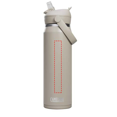 Bouteille isotherme sous vide Camelbak® Thrive Flip VSS 740 ml en acier inoxydable avec paille rabattable: Face avant · Gravure laser