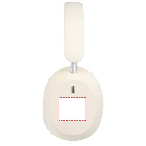 Casque circum-aural pliable Hoggar avec ANC et ENC, en plastique recyclé: Coque de l’oreillette droite · Doming en quadrichromie