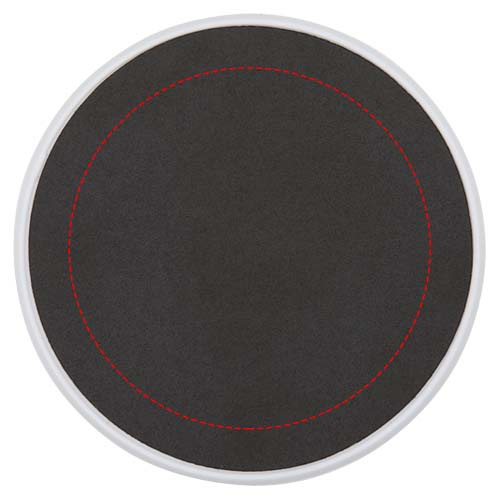 Support de téléphone magnétique pliable Alcor en plastique recyclé avec détails en bambou: Panneau du dessus · Tampographie