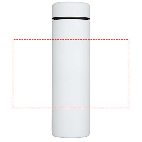 Bouteille isotherme Taylor 450 ml à double paroi en acier inoxydable avec filtre à thé: Tout autour · Gravure laser à 360°