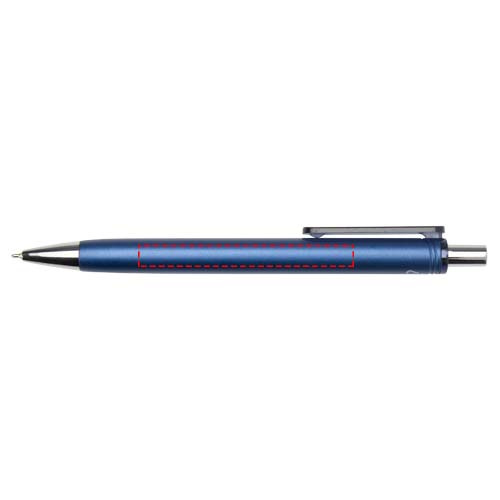 Stylo à bille Feld en matières recyclées RCS à finition métallique, encre noire: Corps du produit · Tampographie