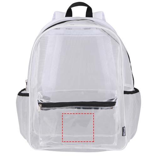 Sac à dos Mesh en matières recyclées GRS 18L: Poche · Sérigraphie