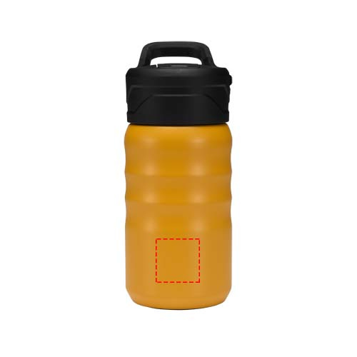Gourde sport Knox 350 ml à double paroi en acier inoxydable recyclé RCS: Face avant · Tampographie