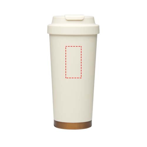 Gobelet Hampton 480 ml en acier inoxydable recyclé RCS: Face avant · Gravure laser