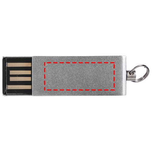 Clé USB Mini Rotate Aluminium: Face avant · Tampographie