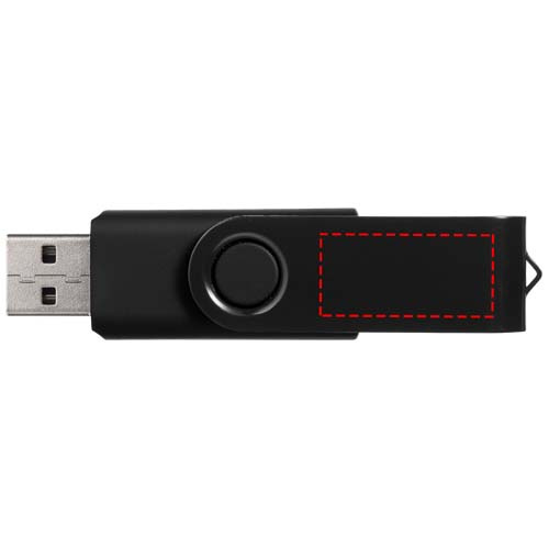 Clé USB Rotate Metallic: Face arrière · Sérigraphie