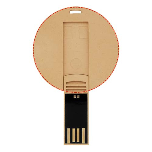 Clé USB ronde dégradable: Face avant · Sérigraphie