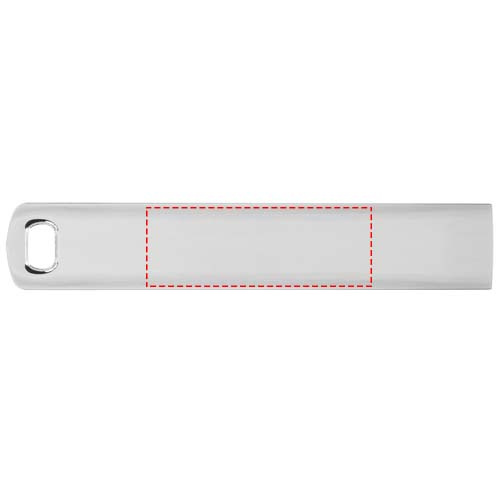 Clé USB 2.0 plate en métal: Face arrière · Sérigraphie
