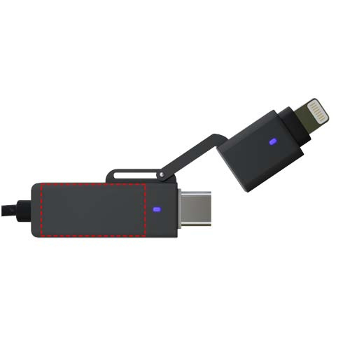 Câble de charge 100 W SCX.design C41: Face avant · Gravure laser
