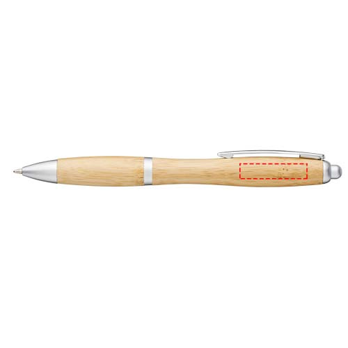 Nash — bambusowy długopis: Barrel thickest part · Laser engraving