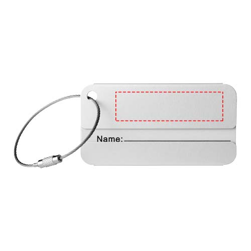 Discovery – étiquette à bagage: Front · Laser engraving
