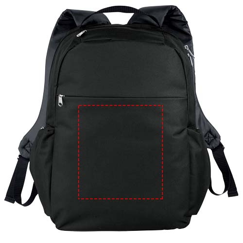 Plecak Slim na laptop 15″, 15 l: Przód · Sitodruk