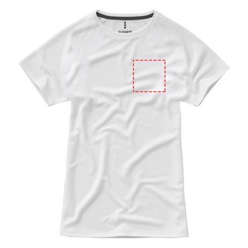 Niagara naisten lyhythihainen coolfit t-paita: Left chest · Screenprint