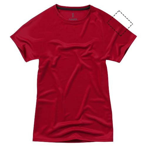 Niagara naisten lyhythihainen coolfit t-paita: Left bicep · DTF Transfer