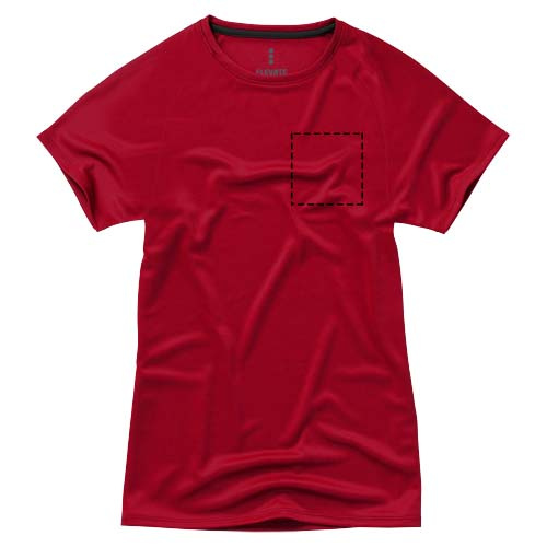 Niagara naisten lyhythihainen coolfit t-paita: Left chest · Screenprint