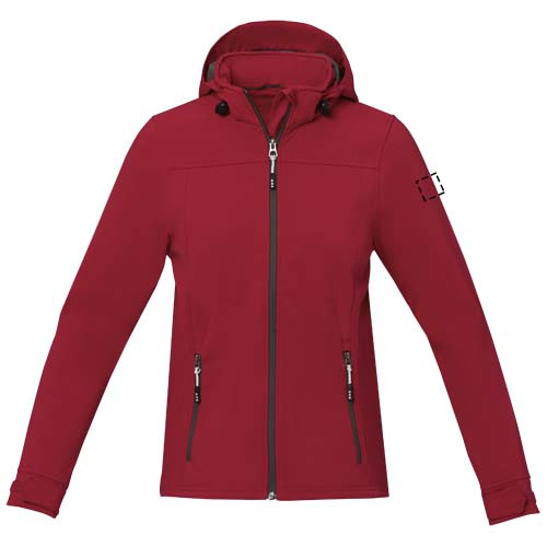 Damska kurtka softshellowa Langley: Left bicep · Embroidery fixed
