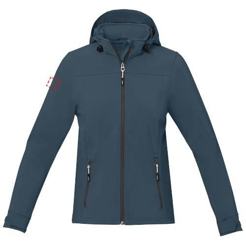 Damska kurtka softshellowa Langley: Right bicep · Embroidery fixed