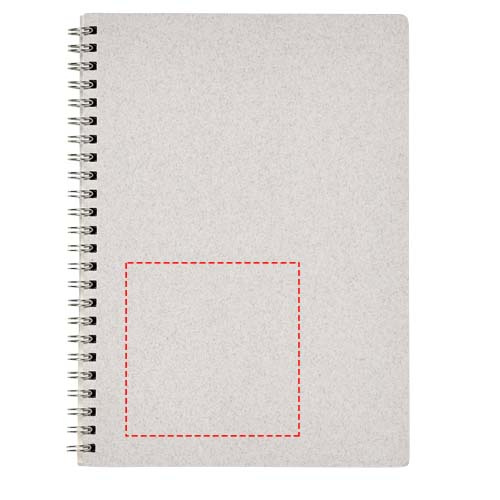 Bianco — notes A5 na spirali Wire-O: Bottom left · Hot stamping