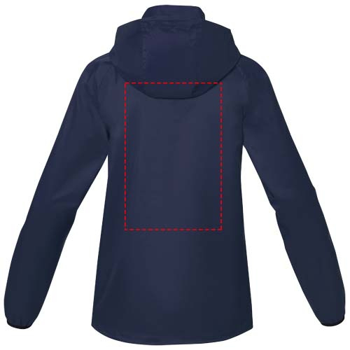 Dinlas — lekka kurtka damska: Górna część pleców (Impact) · Sitodruk
