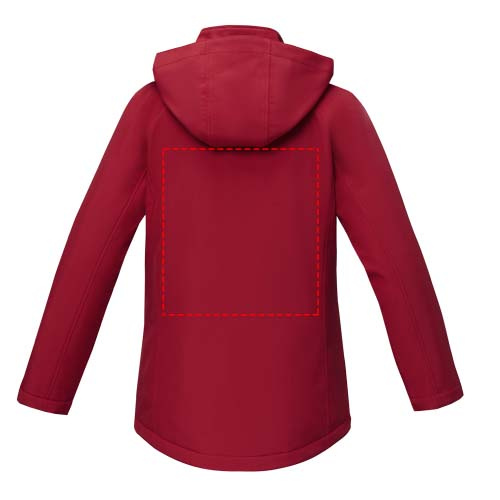 Damska ocieplana kurtka softshell Notus: Górna część pleców (Impact) · Sitodruk