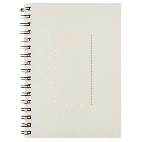 Desk-Mate® — kolorowy notes spiralny A6: Front · Hot stamping