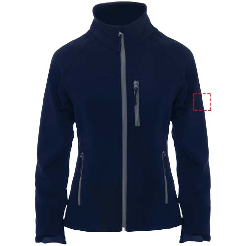 Antartida — damska kurtka softshell: Left bicep · Embroidery fixed