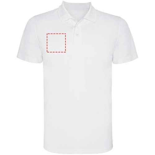 Monzha miesten lyhythihainen urheilupoolopaita: Right chest · Embroidery fixed