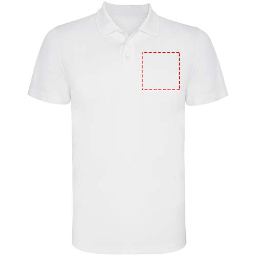 Monzha miesten lyhythihainen urheilupoolopaita: Left chest · Transfer