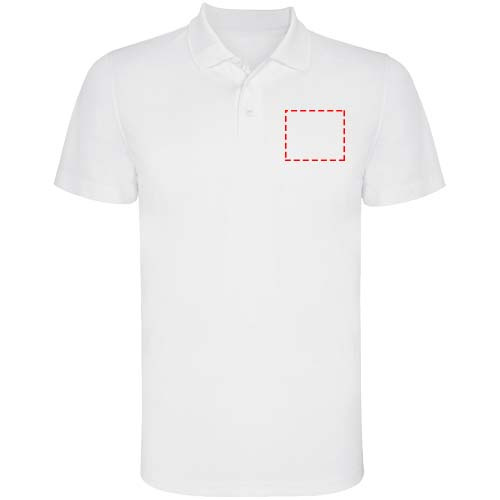 Monzha lasten lyhythihainen urheilupoolopaita: Left chest · DTF Transfer