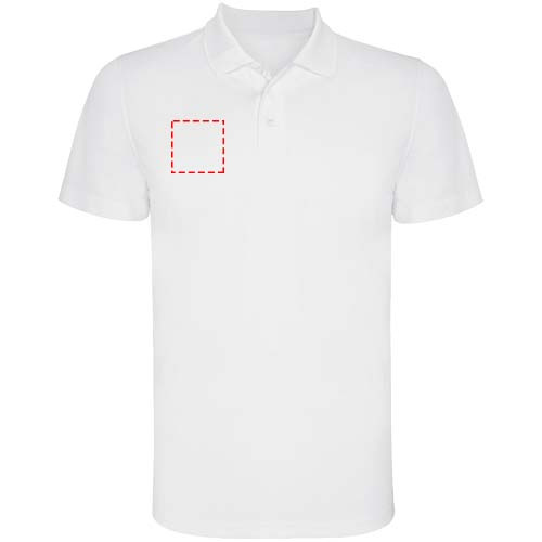 Monzha lasten lyhythihainen urheilupoolopaita: Right chest · Embroidery fixed