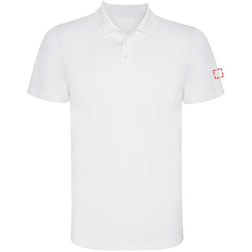 Monzha lasten lyhythihainen urheilupoolopaita: Left bicep · Embroidery fixed