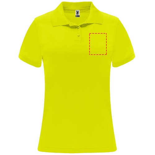 Monzha naisten lyhythihainen urheilupoolopaita: Left chest · Transfer