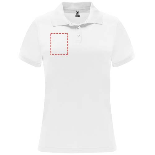 Monzha naisten lyhythihainen urheilupoolopaita: Right chest · Sublimation