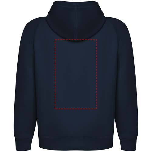 Bluza z kapturem unisex Vinson: Górna część pleców (Impact) · Sitodruk