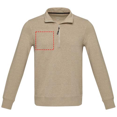 Tin unisex Aware™ recycled quarter zip sweater: Right chest · Transfer