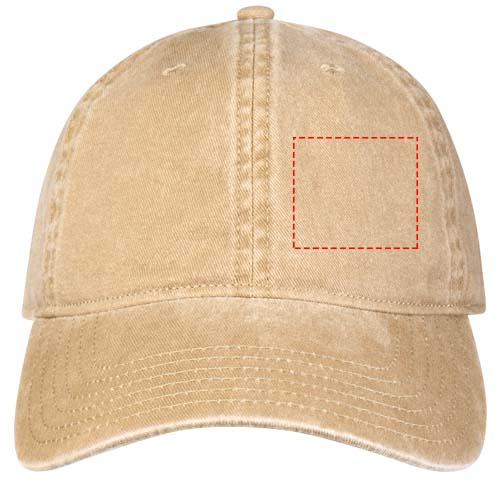 Grafton 6 panel washed cap: Front · DTF Transfer